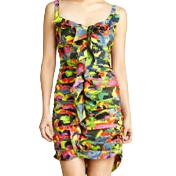 Rachel by Rachel Roy Illusion Print Sleeveless mini bodycon SZ. 0 Floral - Picture 1 of 14